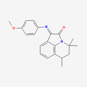 molecular formula C21H22N2O2 B11027450 (1Z)-1-[(4-methoxyphenyl)imino]-4,4,6-trimethyl-5,6-dihydro-4H-pyrrolo[3,2,1-ij]quinolin-2(1H)-one 