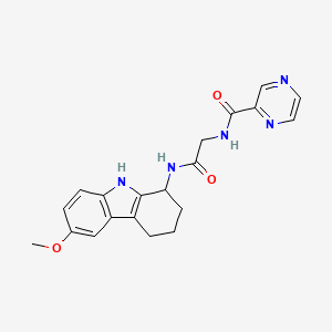 N-{2-[(6-methoxy-2,3,4,9-tetrahydro-1H-carbazol-1-yl)amino]-2-oxoethyl}pyrazine-2-carboxamide