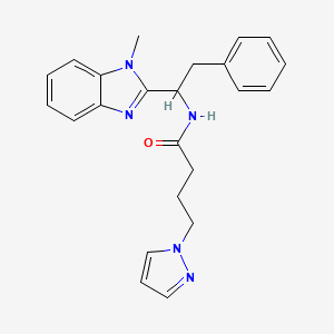 N-[1-(1-methyl-1H-benzimidazol-2-yl)-2-phenylethyl]-4-(1H-pyrazol-1-yl)butanamide