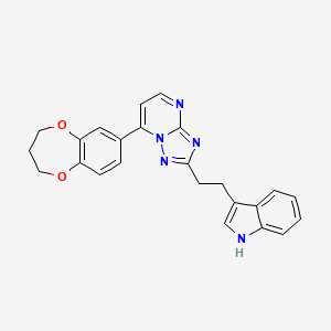 molecular formula C24H21N5O2 B11027503 7-(3,4-dihydro-2H-1,5-benzodioxepin-7-yl)-2-[2-(1H-indol-3-yl)ethyl][1,2,4]triazolo[1,5-a]pyrimidine 