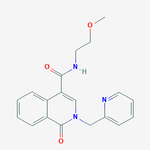 N-(2-methoxyethyl)-1-oxo-2-(pyridin-2-ylmethyl)-1,2-dihydroisoquinoline-4-carboxamide