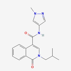 2-(2-methylpropyl)-N-(1-methyl-1H-pyrazol-4-yl)-1-oxo-1,2-dihydroisoquinoline-4-carboxamide