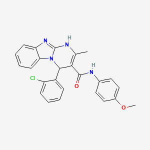 4-(2-chlorophenyl)-N-(4-methoxyphenyl)-2-methyl-1,4-dihydropyrimido[1,2-a]benzimidazole-3-carboxamide