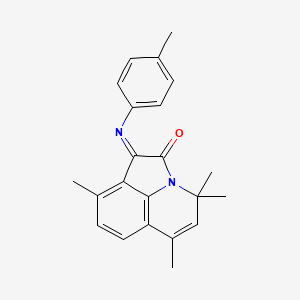 1H,4H-Pyrrolo[3,2,1-ij]quinolin-2-one, 4,4,6,9-tetramethyl-1-p-tolylimino-