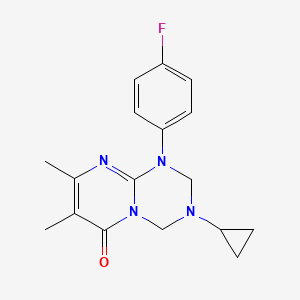 3-cyclopropyl-1-(4-fluorophenyl)-7,8-dimethyl-1,2,3,4-tetrahydro-6H-pyrimido[1,2-a][1,3,5]triazin-6-one