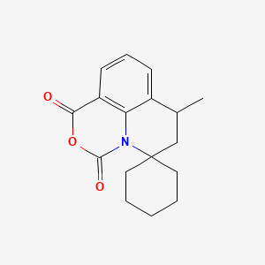 molecular formula C17H19NO3 B11027652 7'-methyl-6',7'-dihydro-1'H-spiro[cyclohexane-1,5'-[1,3]oxazino[5,4,3-ij]quinoline]-1',3'-dione 