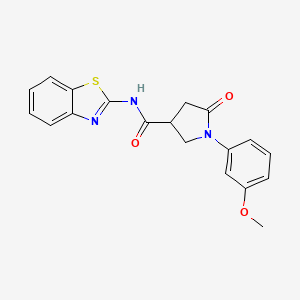 N-(1,3-benzothiazol-2-yl)-1-(3-methoxyphenyl)-5-oxopyrrolidine-3-carboxamide