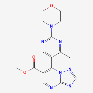 Methyl 7-(4-methyl-2-morpholino-5-pyrimidinyl)[1,2,4]triazolo[1,5-A]pyrimidine-6-carboxylate