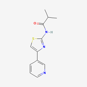 2-methyl-N-[4-(pyridin-3-yl)-1,3-thiazol-2-yl]propanamide