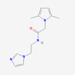 molecular formula C13H18N4O B11027709 2-(2,5-dimethyl-1H-pyrrol-1-yl)-N-[2-(1H-imidazol-1-yl)ethyl]acetamide 