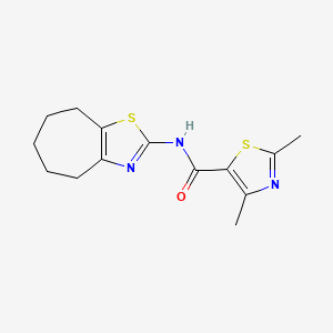 2,4-dimethyl-N-(5,6,7,8-tetrahydro-4H-cyclohepta[d][1,3]thiazol-2-yl)-1,3-thiazole-5-carboxamide