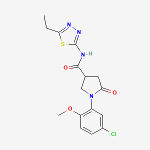 1-(5-chloro-2-methoxyphenyl)-N-(5-ethyl-1,3,4-thiadiazol-2-yl)-5-oxopyrrolidine-3-carboxamide