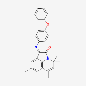 4,4,6,8-Tetramethyl-1-[(4-phenoxyphenyl)imino]-4H-pyrrolo[3,2,1-IJ]quinolin-2-one