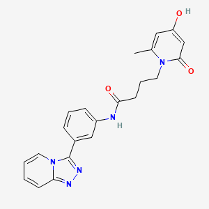 4-(4-hydroxy-6-methyl-2-oxopyridin-1(2H)-yl)-N-[3-([1,2,4]triazolo[4,3-a]pyridin-3-yl)phenyl]butanamide