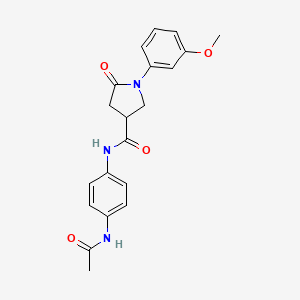 N-(4-acetamidophenyl)-1-(3-methoxyphenyl)-5-oxopyrrolidine-3-carboxamide