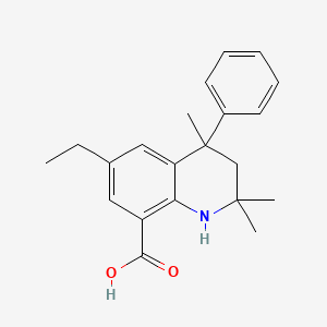 molecular formula C21H25NO2 B11027760 6-Ethyl-2,2,4-trimethyl-4-phenyl-1,2,3,4-tetrahydroquinoline-8-carboxylic acid 