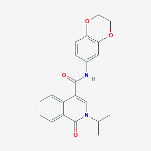 N-(2,3-dihydro-1,4-benzodioxin-6-yl)-1-oxo-2-(propan-2-yl)-1,2-dihydroisoquinoline-4-carboxamide