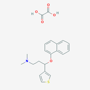 molecular formula C21H23NO5S B110278 3-噻吩丙胺，N,N-二甲基-γ-(1-萘甲氧基)-，乙二酸（1:1） CAS No. 116817-26-6