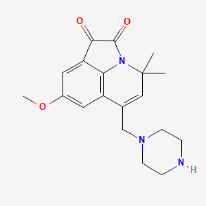 8-methoxy-4,4-dimethyl-6-(piperazinomethyl)-4H-pyrrolo[3,2,1-ij]quinoline-1,2-dione