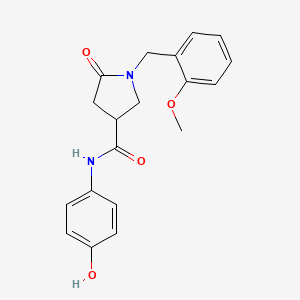 N-(4-hydroxyphenyl)-1-(2-methoxybenzyl)-5-oxopyrrolidine-3-carboxamide