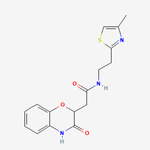 N-[2-(4-methyl-1,3-thiazol-2-yl)ethyl]-2-(3-oxo-3,4-dihydro-2H-1,4-benzoxazin-2-yl)acetamide