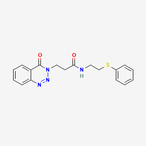 3-(4-oxo-1,2,3-benzotriazin-3(4H)-yl)-N-[2-(phenylsulfanyl)ethyl]propanamide