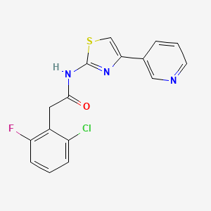 2-(2-chloro-6-fluorophenyl)-N-(4-(pyridin-3-yl)thiazol-2-yl)acetamide