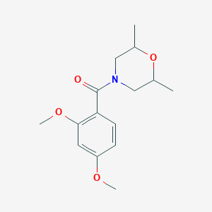 molecular formula C15H21NO4 B11027853 (2,4-Dimethoxyphenyl)(2,6-dimethylmorpholin-4-yl)methanone 