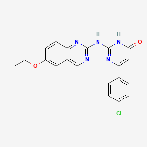 6-(4-Chlorophenyl)-2-[(6-ethoxy-4-methylquinazolin-2-yl)amino]pyrimidin-4-ol