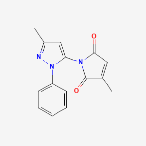 molecular formula C15H13N3O2 B11027874 3-methyl-1-(3-methyl-1-phenyl-1H-pyrazol-5-yl)-1H-pyrrole-2,5-dione 