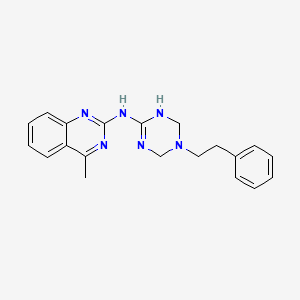 4-methyl-N-[3-(2-phenylethyl)-2,4-dihydro-1H-1,3,5-triazin-6-yl]quinazolin-2-amine