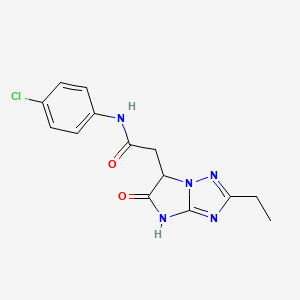 N-(4-chlorophenyl)-2-(2-ethyl-5-oxo-5,6-dihydro-4H-imidazo[1,2-b][1,2,4]triazol-6-yl)acetamide