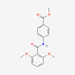 molecular formula C17H17NO5 B11027901 Methyl 4-{[(2,6-dimethoxyphenyl)carbonyl]amino}benzoate 