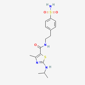 molecular formula C16H22N4O3S2 B11027930 4-methyl-2-(propan-2-ylamino)-N-[2-(4-sulfamoylphenyl)ethyl]-1,3-thiazole-5-carboxamide 