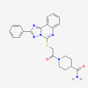 1-{[(2-Phenyl[1,2,4]triazolo[1,5-c]quinazolin-5-yl)thio]acetyl}piperidine-4-carboxamide