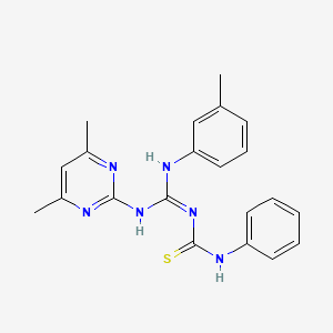 Thiourea, 1-[(4,6-dimethylpyrimidin-2-ylamino)-m-tolylaminomethylene]-3-phenyl-