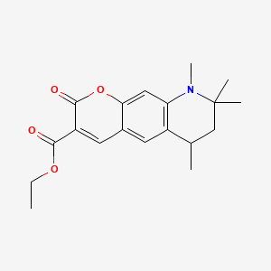 ethyl 6,8,8,9-tetramethyl-2-oxo-6,7,8,9-tetrahydro-2H-pyrano[3,2-g]quinoline-3-carboxylate