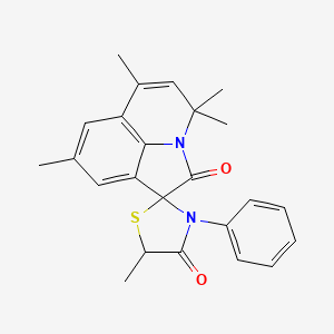 4,4,5',6,8-pentamethyl-3'-phenyl-4H,4'H-spiro[pyrrolo[3,2,1-ij]quinoline-1,2'-[1,3]thiazolidine]-2,4'-dione