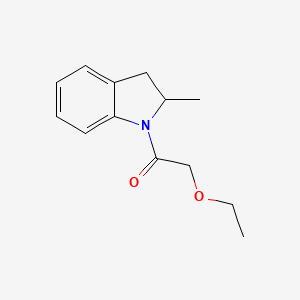 molecular formula C13H17NO2 B11027942 2-ethoxy-1-(2-methyl-2,3-dihydro-1H-indol-1-yl)ethanone 