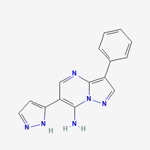 3-phenyl-6-(1H-pyrazol-5-yl)pyrazolo[1,5-a]pyrimidin-7-amine