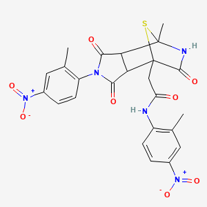 2-[4-methyl-2-(2-methyl-4-nitrophenyl)-1,3,6-trioxooctahydro-7H-4,7-epithiopyrrolo[3,4-c]pyridin-7-yl]-N-(2-methyl-4-nitrophenyl)acetamide