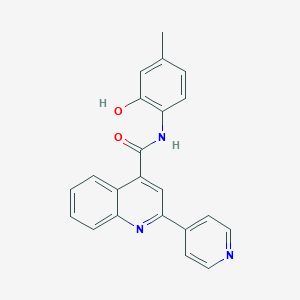 molecular formula C22H17N3O2 B11027970 N-(2-hydroxy-4-methylphenyl)-2-(pyridin-4-yl)quinoline-4-carboxamide 