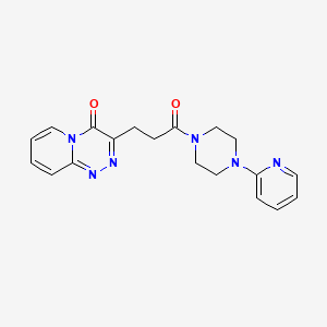 molecular formula C19H20N6O2 B11027998 3-{3-oxo-3-[4-(pyridin-2-yl)piperazin-1-yl]propyl}-4H-pyrido[2,1-c][1,2,4]triazin-4-one 