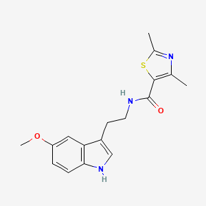 molecular formula C17H19N3O2S B11028026 N-[2-(5-methoxy-1H-indol-3-yl)ethyl]-2,4-dimethyl-1,3-thiazole-5-carboxamide 