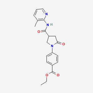 Ethyl 4-{4-[(3-methylpyridin-2-yl)carbamoyl]-2-oxopyrrolidin-1-yl}benzoate