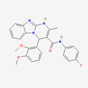 molecular formula C26H23FN4O3 B11028119 4-(2,3-dimethoxyphenyl)-N-(4-fluorophenyl)-2-methyl-1,4-dihydropyrimido[1,2-a]benzimidazole-3-carboxamide 