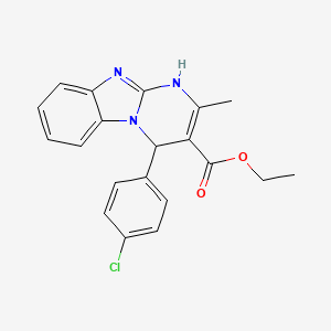 Ethyl 4-(4-chlorophenyl)-2-methyl-1,4-dihydropyrimido[1,2-a]benzimidazole-3-carboxylate