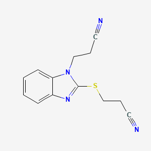 3-{[1-(2-cyanoethyl)-1H-benzimidazol-2-yl]sulfanyl}propanenitrile