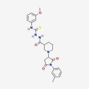 N-(3-methoxyphenyl)-2-({1-[1-(3-methylphenyl)-2,5-dioxopyrrolidin-3-yl]piperidin-3-yl}carbonyl)hydrazinecarbothioamide