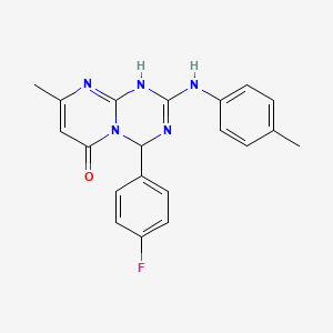 4-(4-fluorophenyl)-8-methyl-2-[(4-methylphenyl)amino]-1,4-dihydro-6H-pyrimido[1,2-a][1,3,5]triazin-6-one